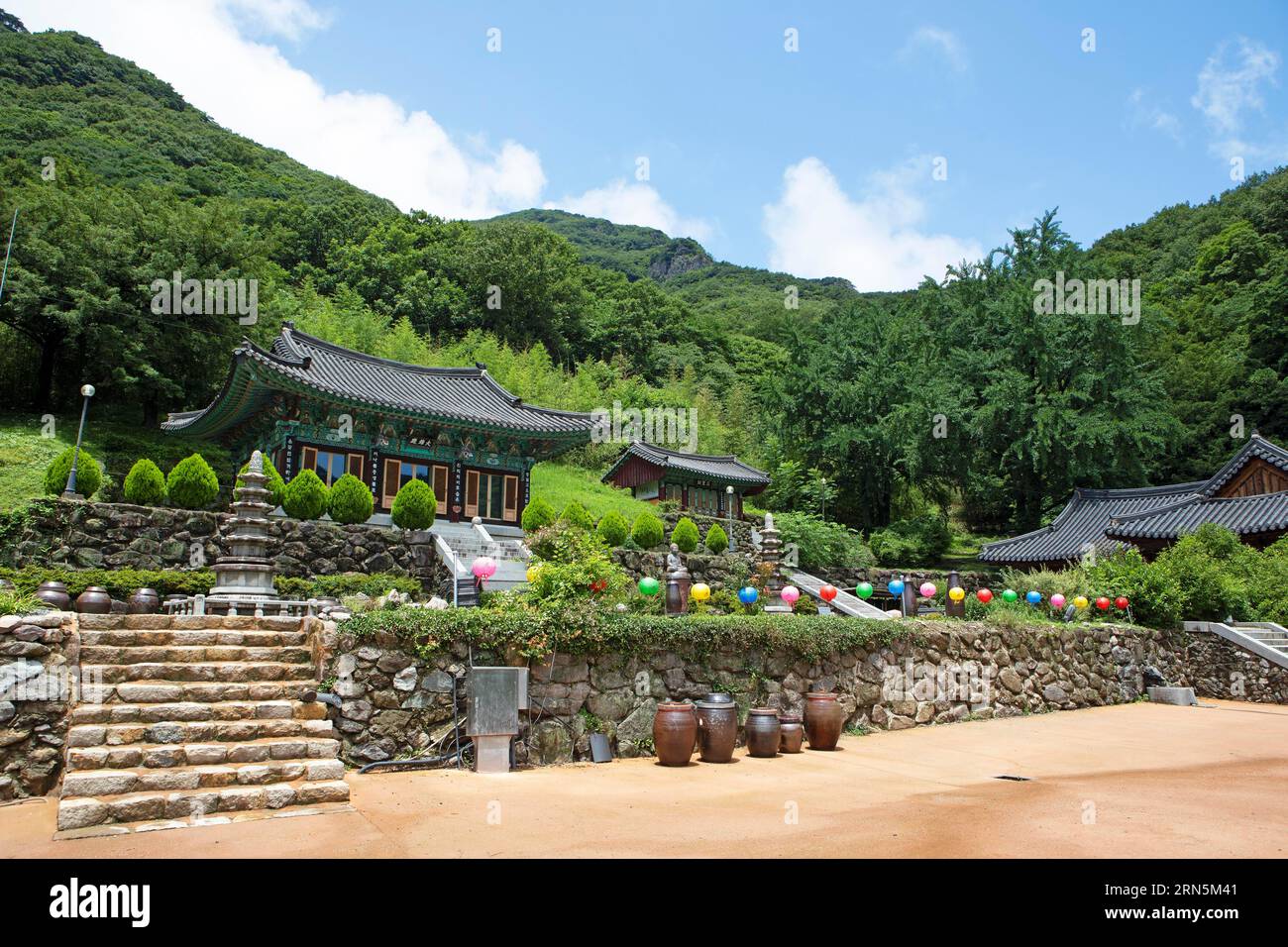 Chunjinam Hermitage at Baekyangsa Temple, main temple of the Jogye Order of Korean Buddhism, Bukha-myeon, Jangseong, South Jeolla Province, South Stock Photo