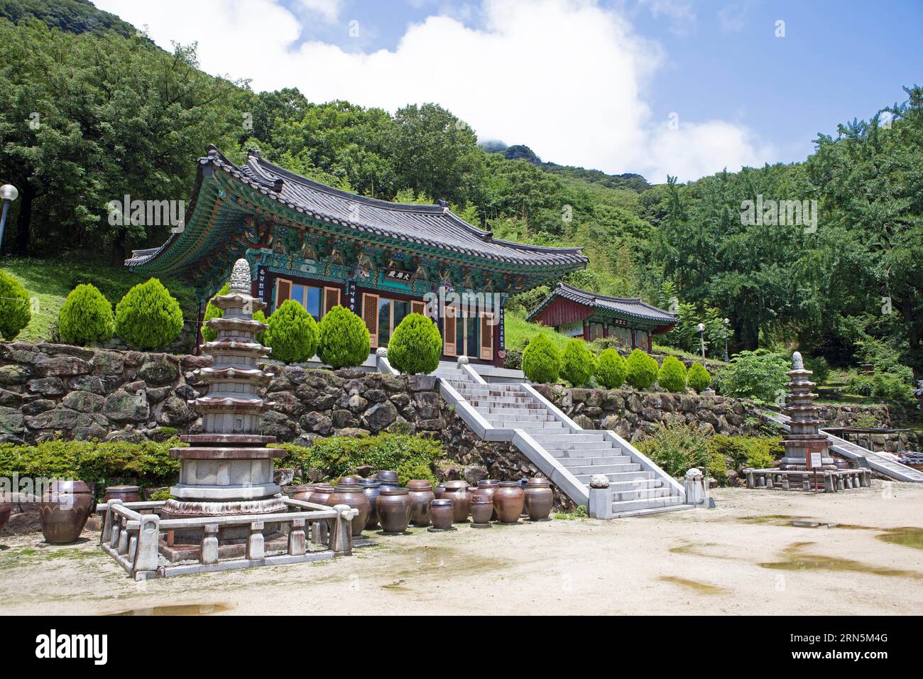 Chunjinam Hermitage at Baekyangsa Temple, main temple of the Jogye Order of Korean Buddhism, Bukha-myeon, Jangseong, South Jeolla Province, South Stock Photo