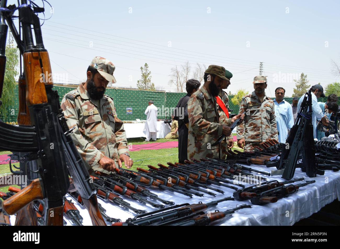 QUETTA, June 30, 2015 -- Paramilitary frontier corps officers display ...