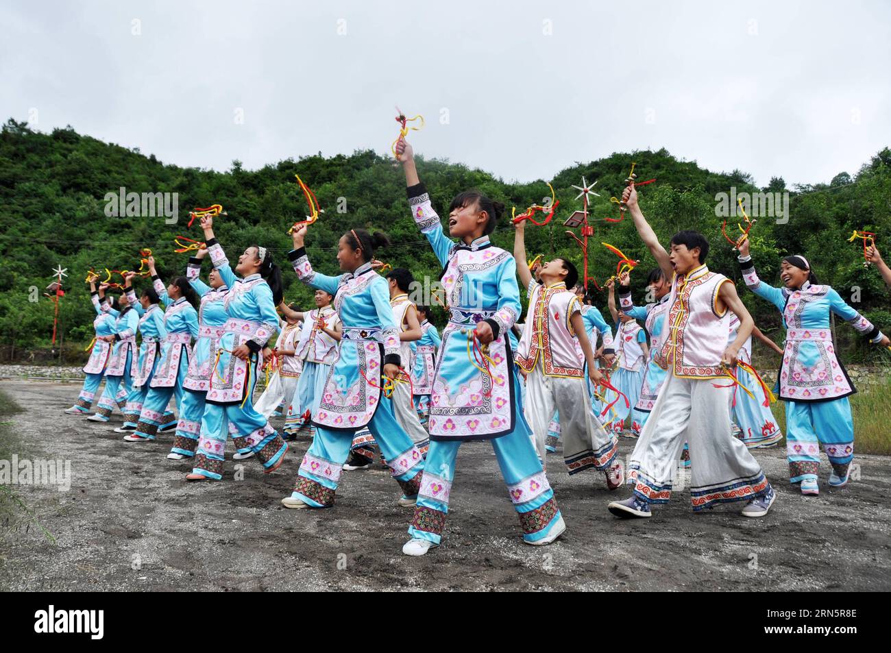 China ethnic group traditional dance hi-res stock
