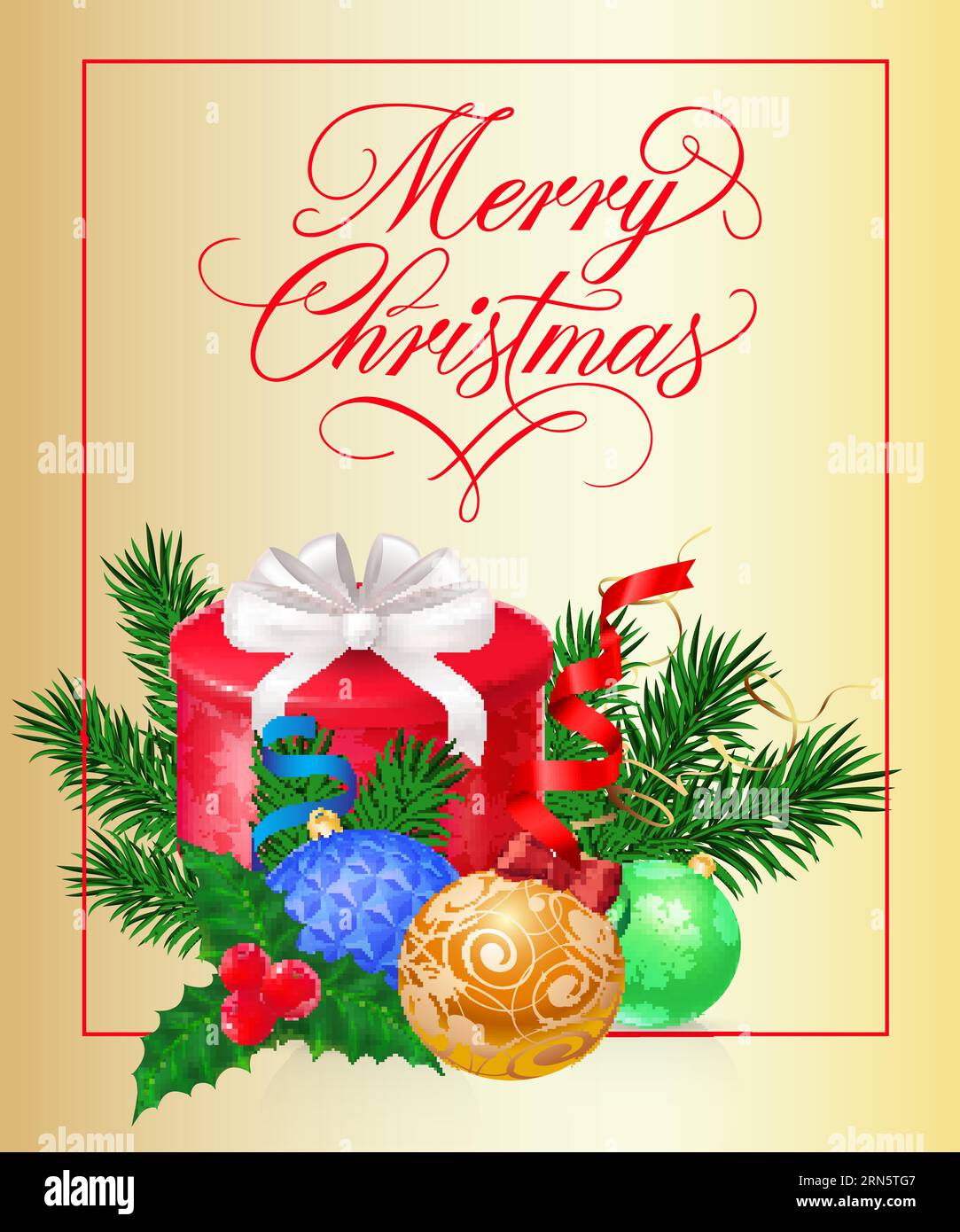 Christmas Lettering on Gold Background Stock Vector Image & Art - Alamy
