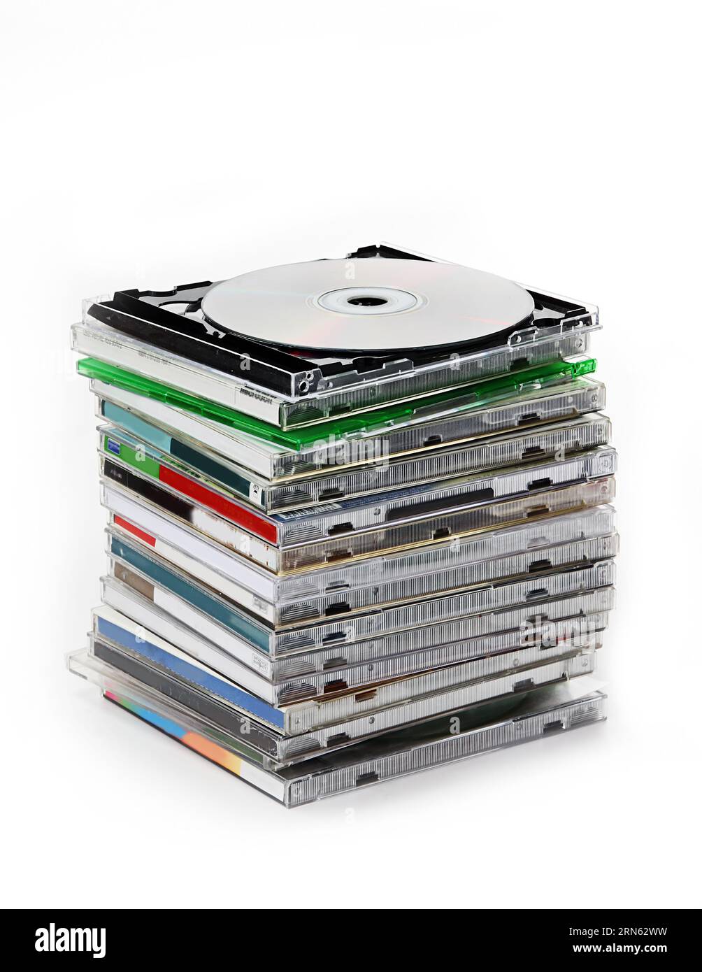 The stack of CD cases Stock Photo