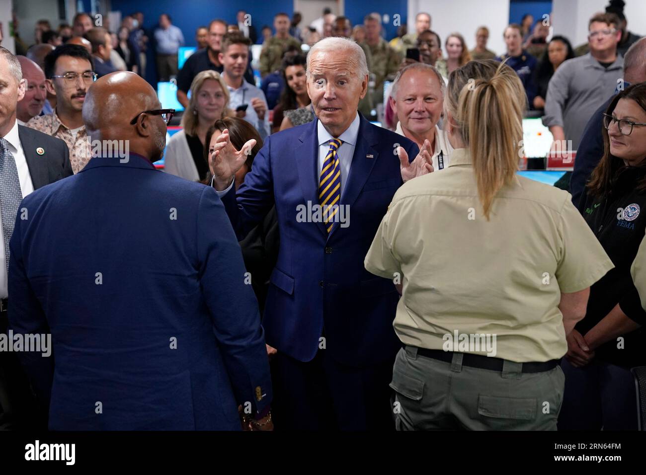President joe biden visits fema headquarters thursday aug 31 2023