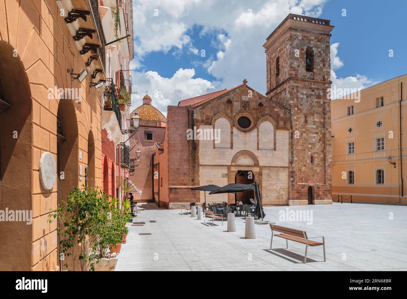 Cathedral di Santa Chiara d'Assisi, Iglesias, Sardinia, Italy, Iglesias, Sardinia, Italy Stock Photo