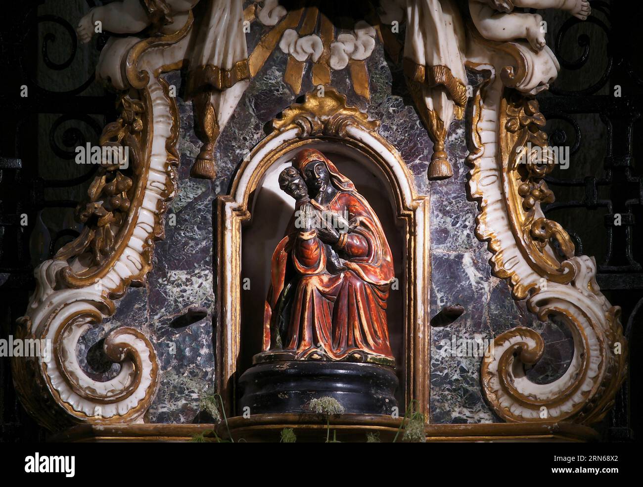 Interior view Black Madonna, crypt, Basilica Notre-Dame-du-Port ...