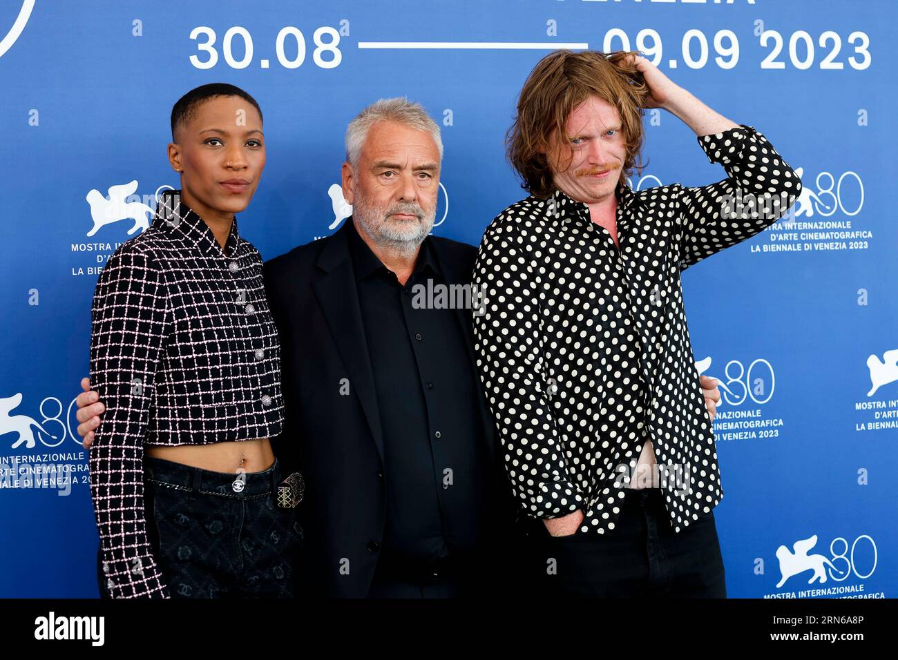 Luc besson and caleb landry jones hires stock photography and images