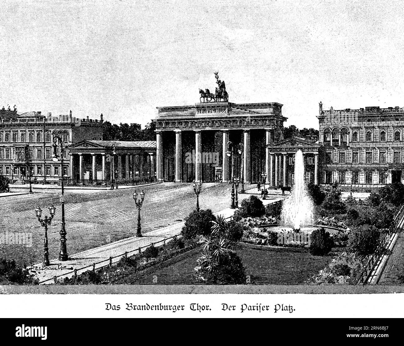 Pariser platz fountain Black and White Stock Photos &amp; Images - Alamy