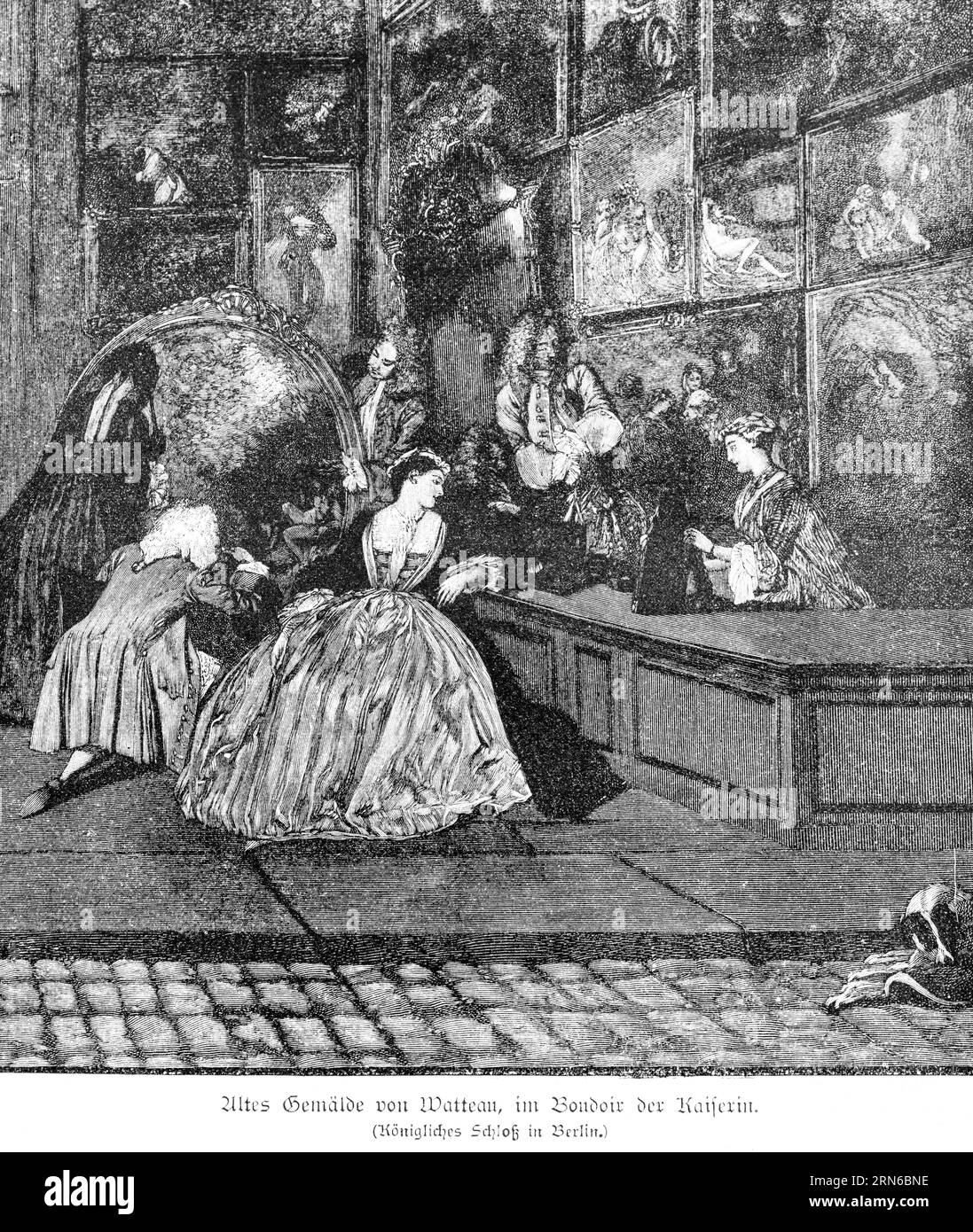 Old Painting by Antoine Watteau, in the Boudior of the Empress, Berlin