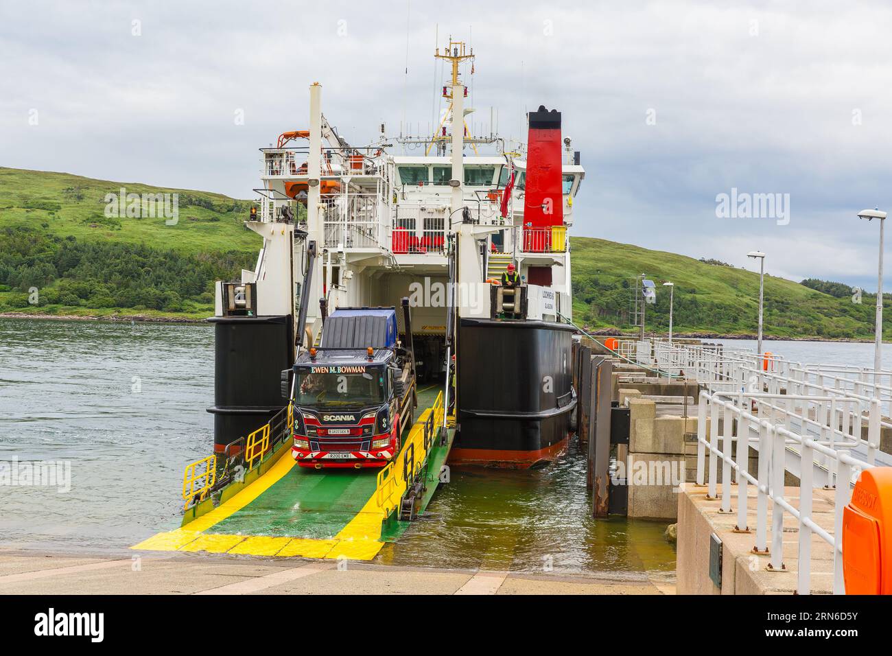 Isle of Rum, Small Isles, Scotland. July 14, 2023. Calmac Ferry, the