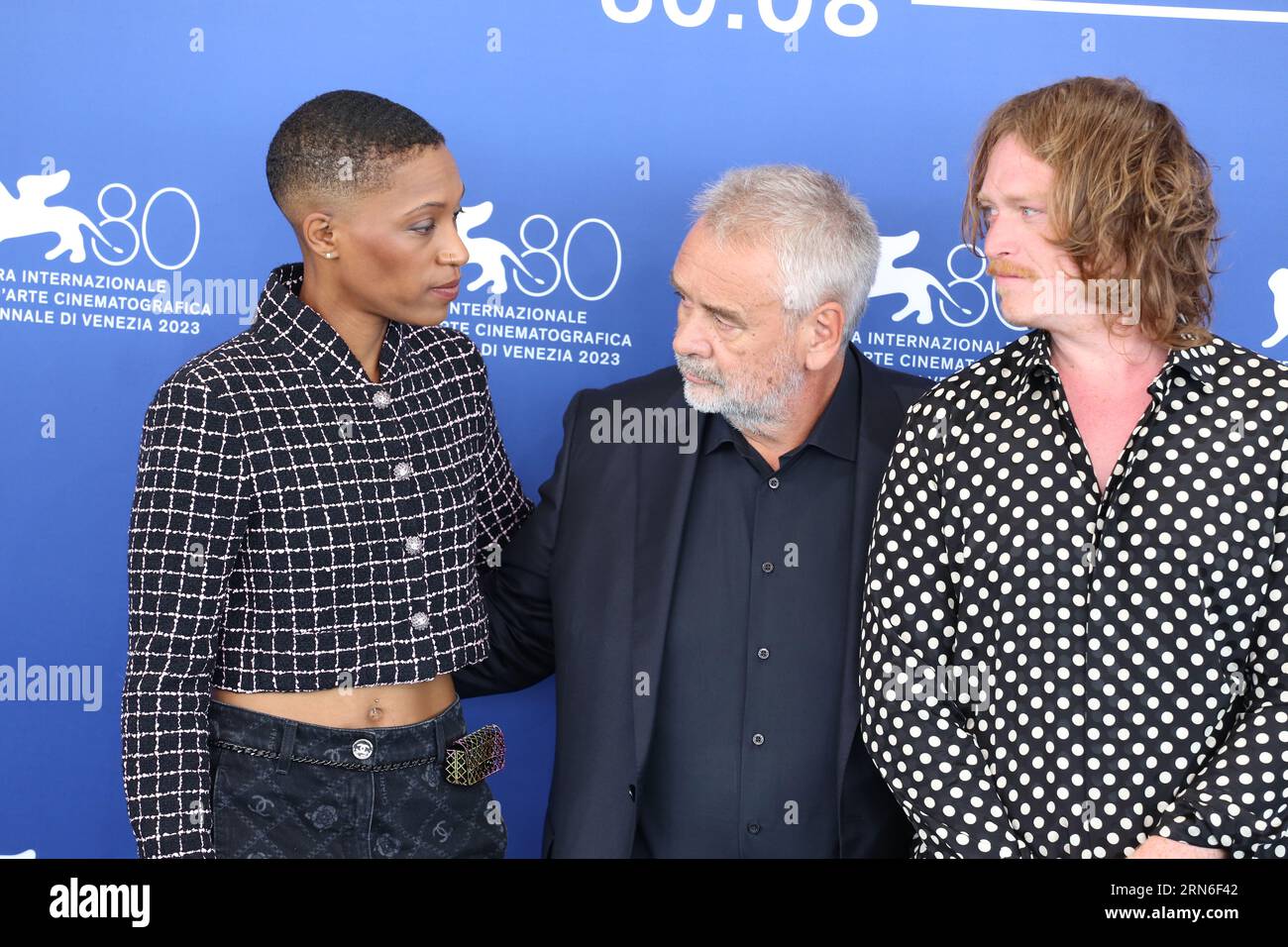 Luc besson and caleb landry jones hires stock photography and images