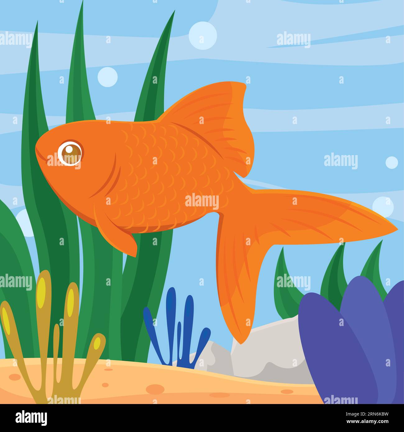 Isolated cute fish sea animal character Vector Stock Vector Image & Art ...