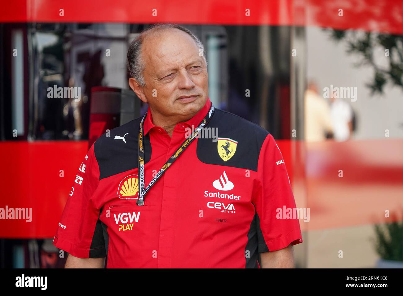 Monza, Italy. 31 Aug, 2023. Frederic Vasseur, Team principal of Scuderia Ferrari, during Formula 1 Pirelli Gp d'Italia. Credit: Alessio Morgese/Alessio Morgese / E-mage / Alamy live news Stock Photo