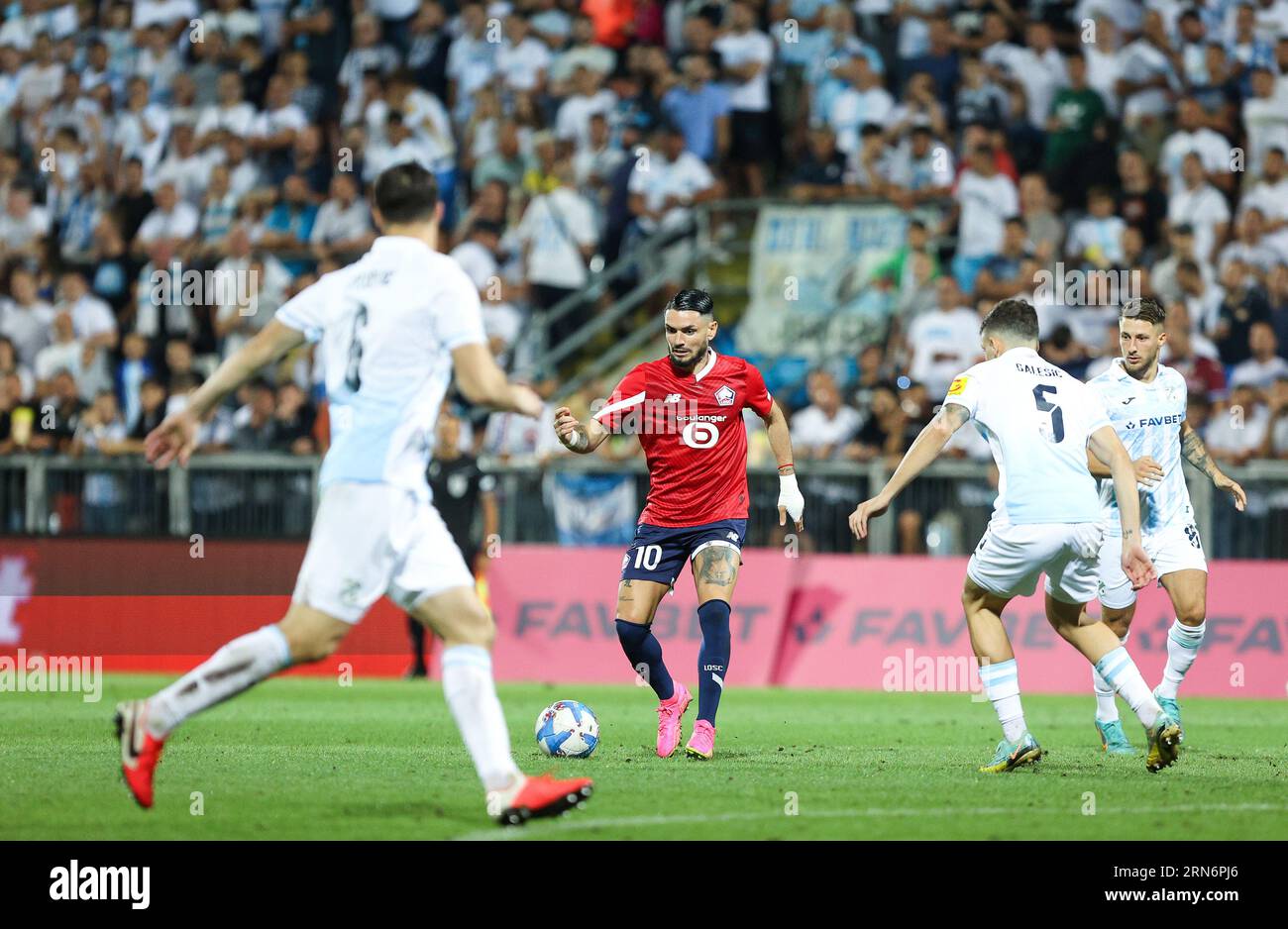 Rijeka, Croatia. 30th Aug, 2023. Players of HNK Rijeka during the training  session at HNK Rijeka Stadium in Rijeka, Croatia, on August 30, 2023. ahead  of the UEFA Conference League playoff 2nd