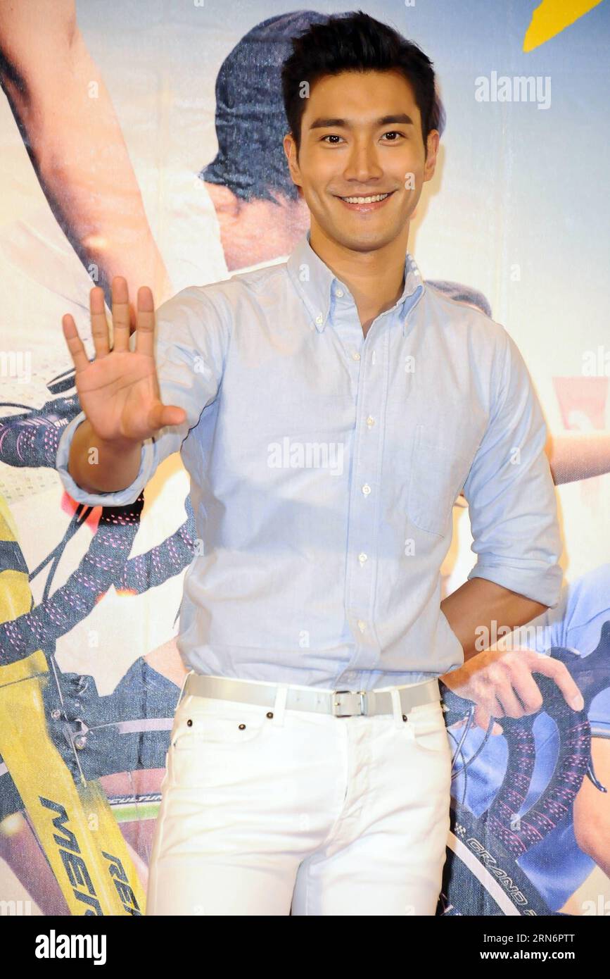 South Korean actor Choi Siwon attends a press conference to promote the movie To The Fore in Taipei, southeast China s Taiwan, Aug. 4, 2015. The movie is to be screened on Aug. 7. () (lfj) CHINA-TAIPEI-MOIVE TO THE FORE -PRESS CONFERENCE (CN) Xinhua PUBLICATIONxNOTxINxCHN   South Korean Actor Choi Siwon Attends a Press Conference to promote The Movie to The Fore in Taipei South East China S TAIWAN Aug 4 2015 The Movie IS to Be screened ON Aug 7 lfj China Taipei MoIV to The Fore Press Conference CN XINHUA PUBLICATIONxNOTxINxCHN Stock Photo