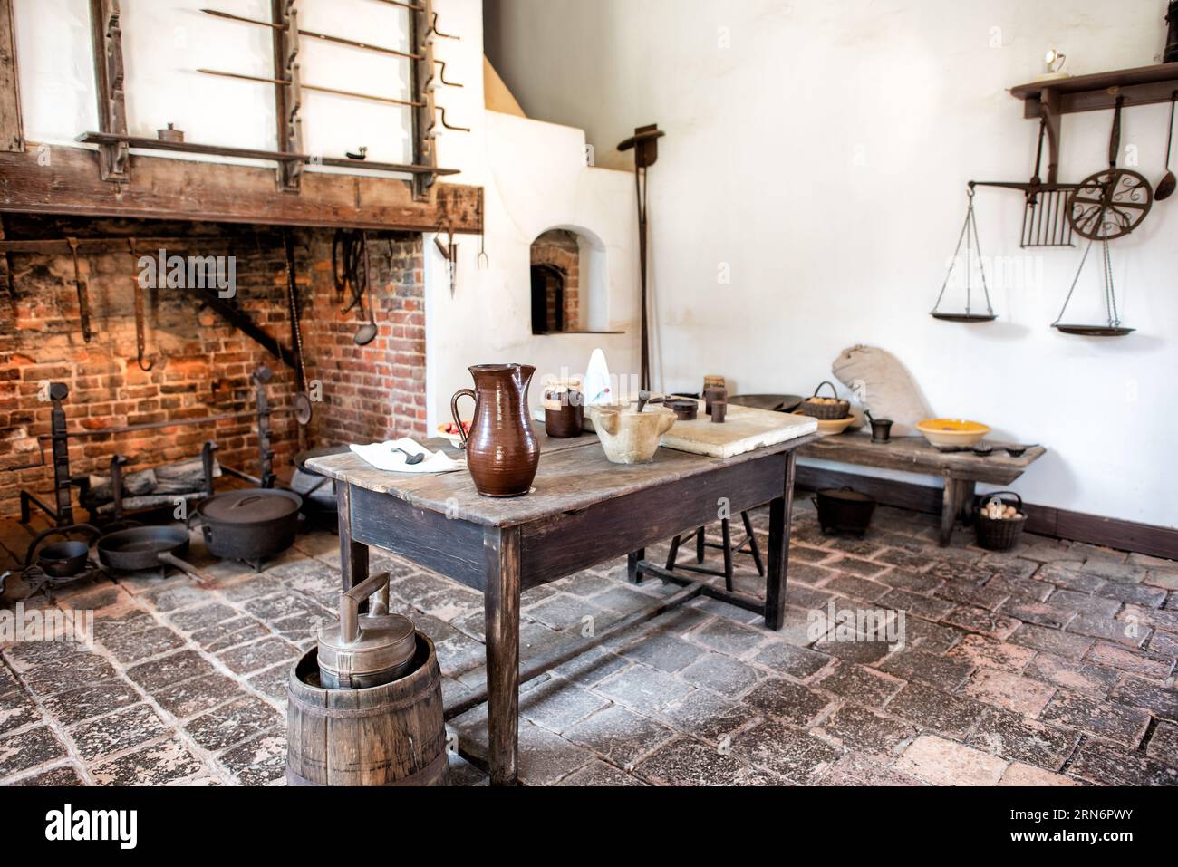 MT VERNON, Alexandria, VA — The kitchen at Mt. Vernon. The historic home of Washington