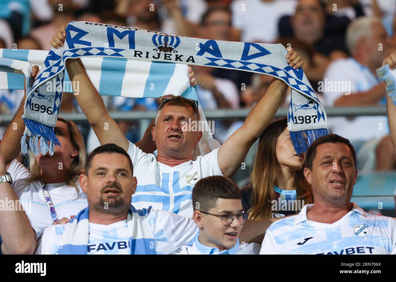 Rijeka, Croatia. 30th Aug, 2023. Players of HNK Rijeka during the training  session at HNK Rijeka Stadium in Rijeka, Croatia, on August 30, 2023. ahead  of the UEFA Conference League playoff 2nd