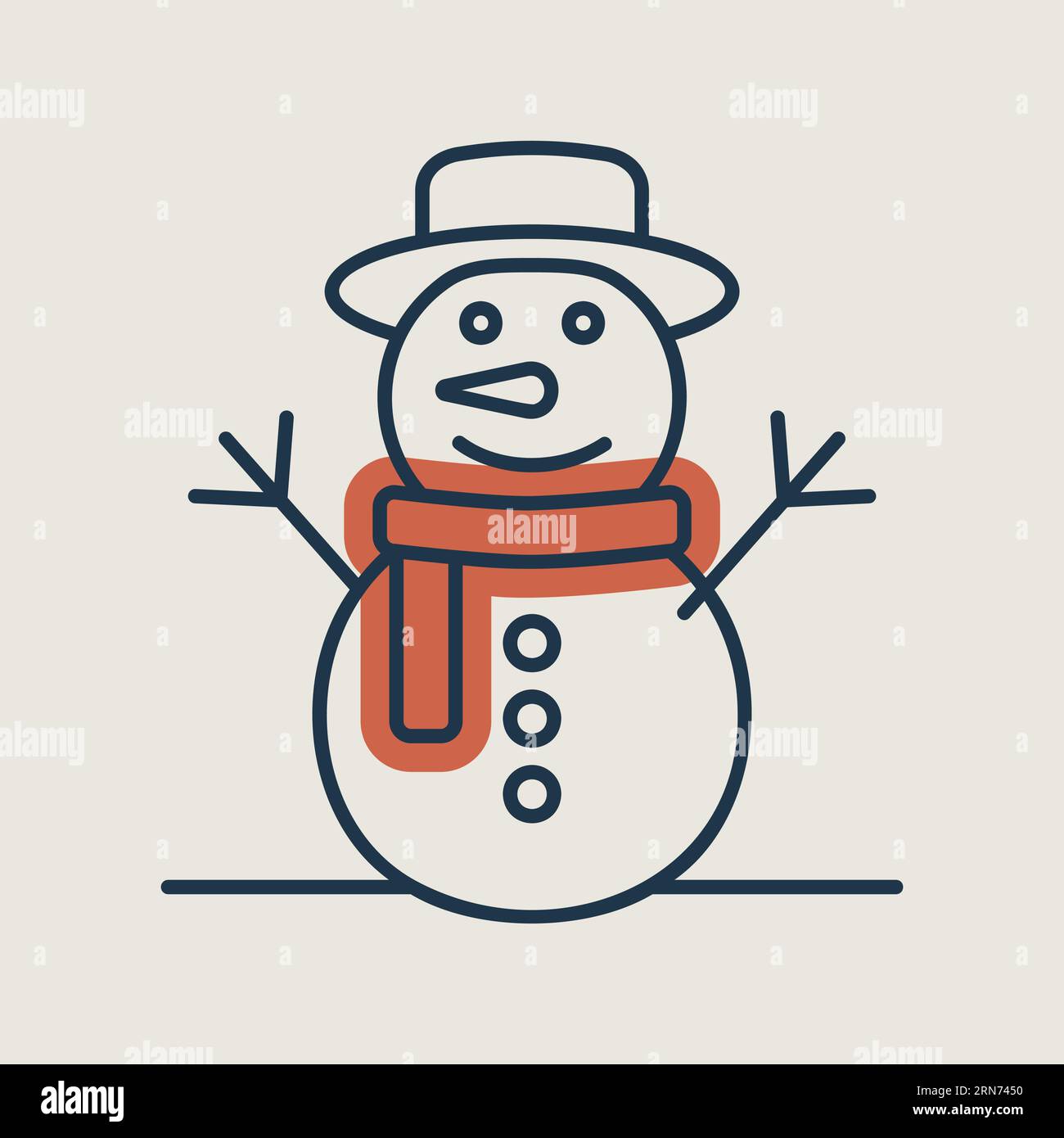 Christmas snowman vector isolated icon. Winter sign. Graph symbol for ...