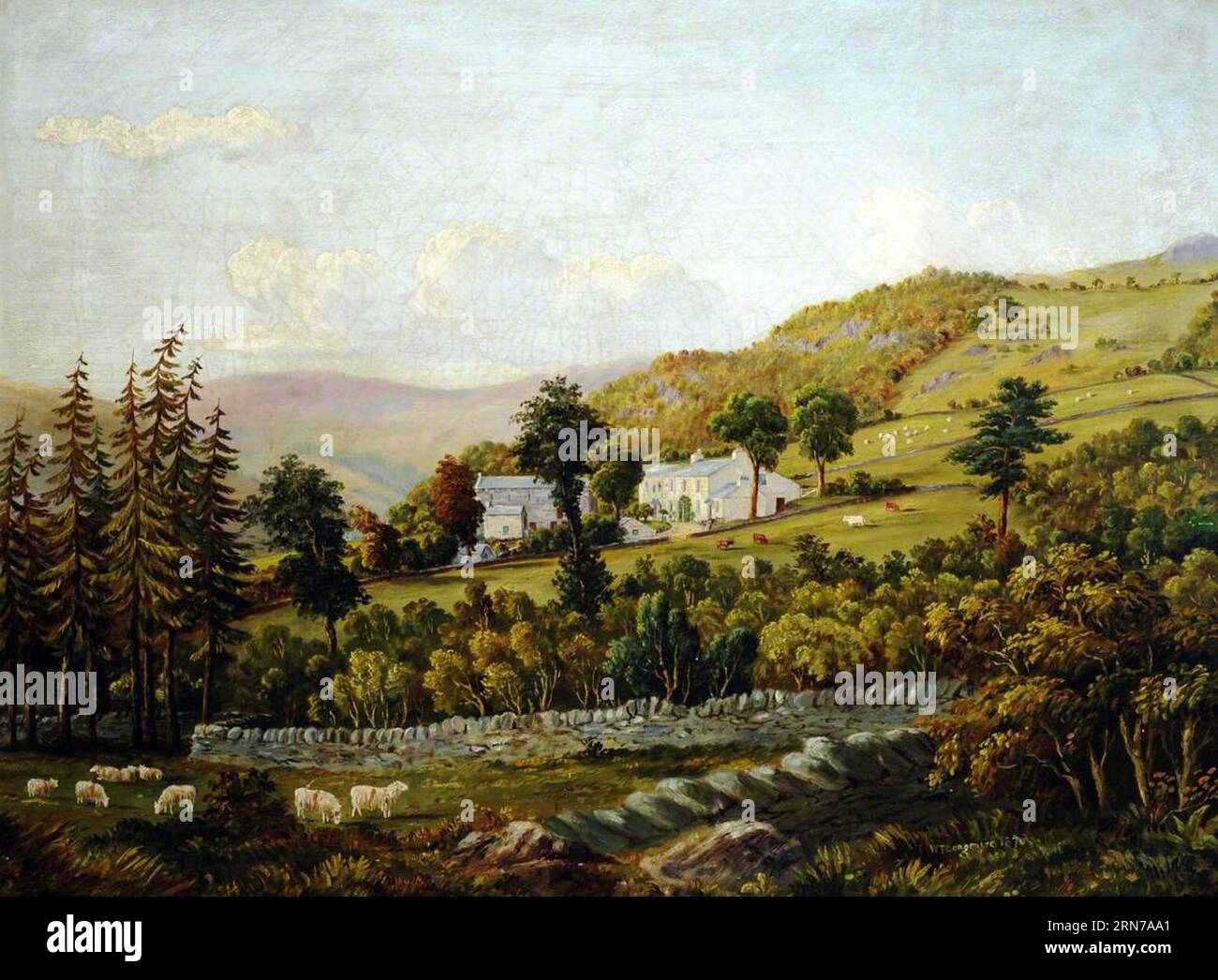 Scroggs Farm, Staveley 1870 by William Taylor Longmire Stock Photo Alamy