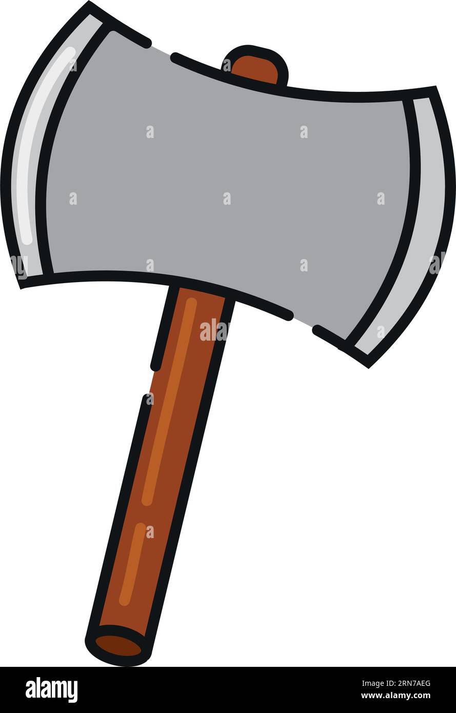 Isolated colored axe Gaming icon Vector Stock Vector