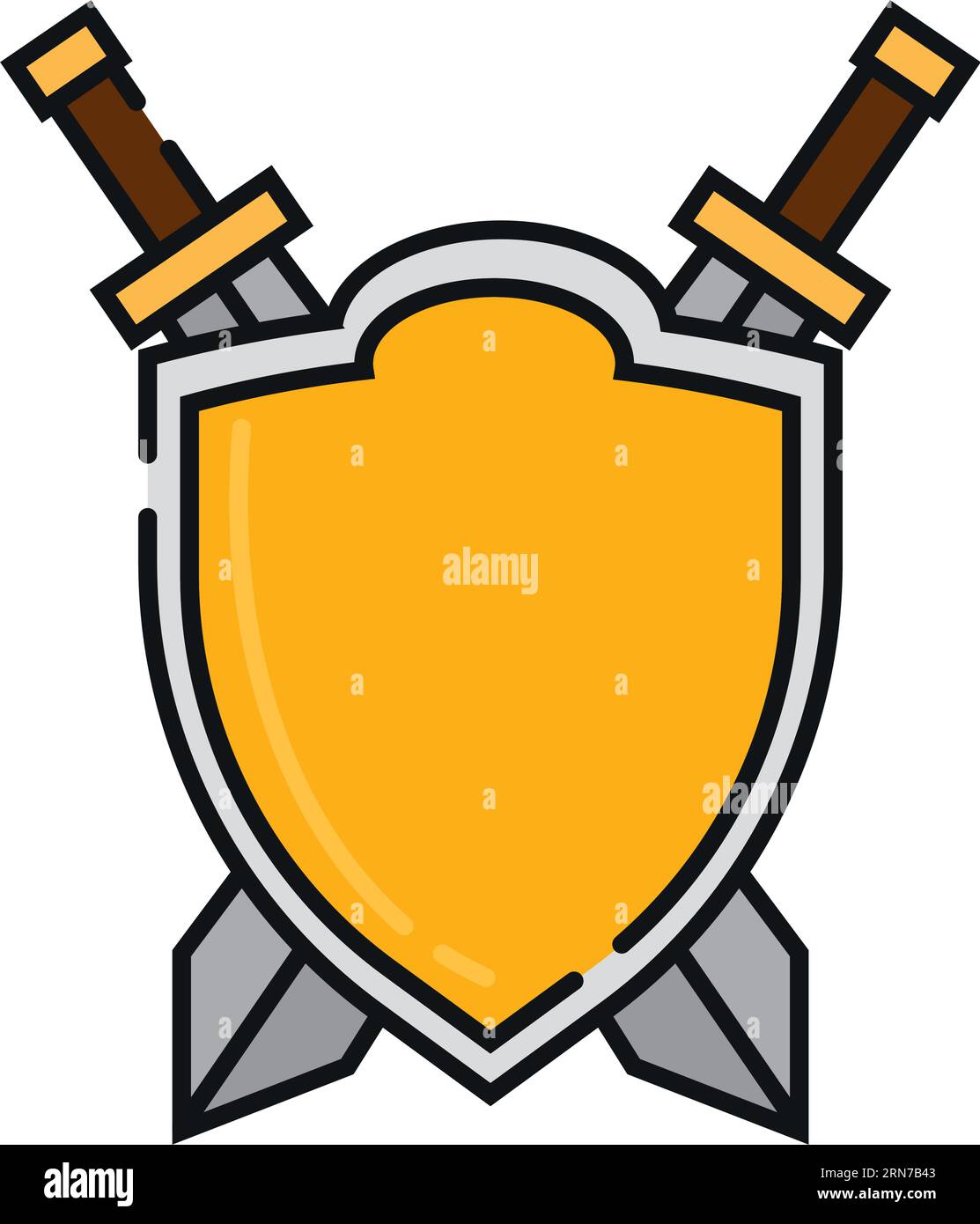 Isolated colored shield Gaming icon Vector Stock Vector Image & Art - Alamy