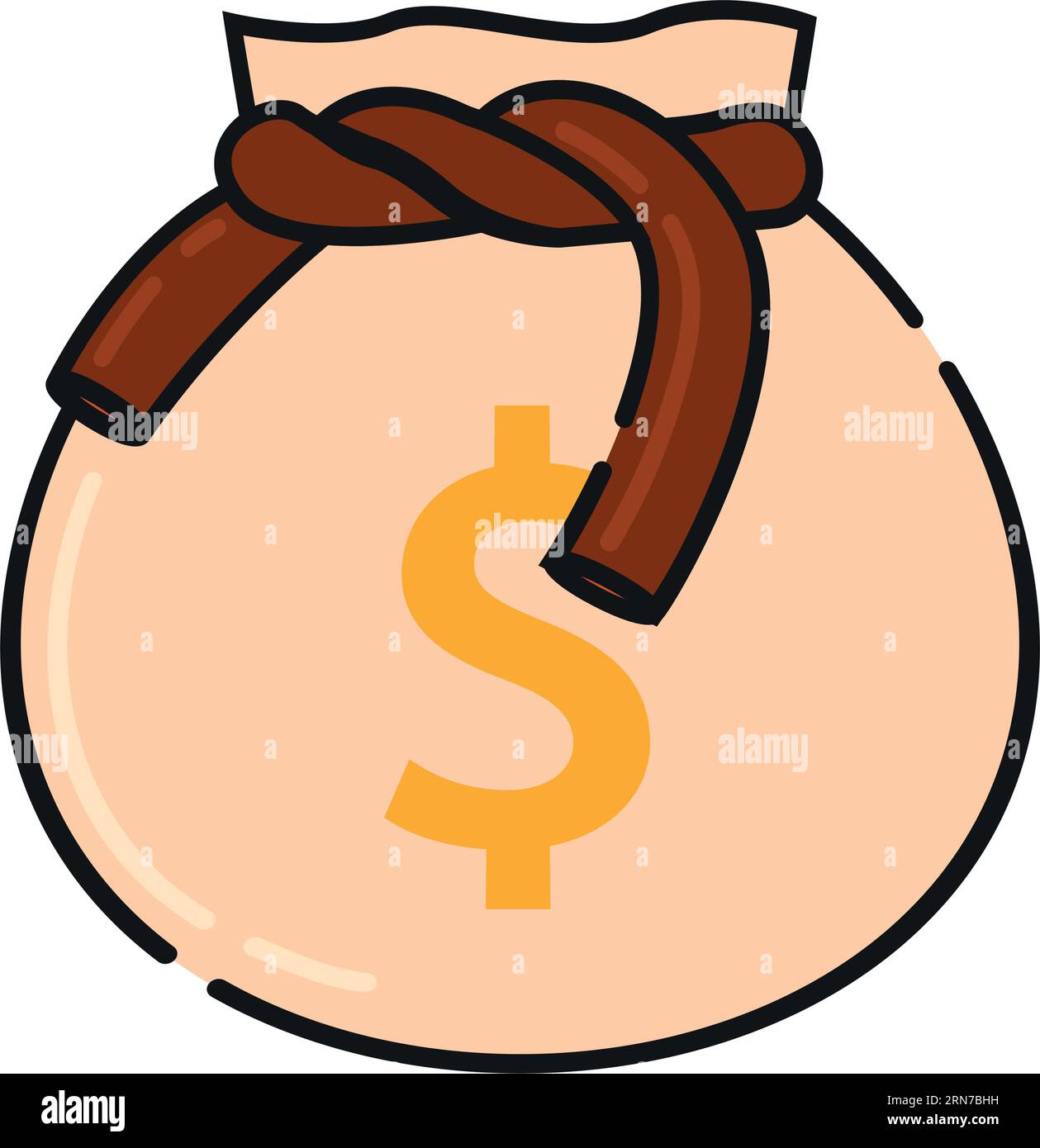 Isolated colored moneybag Gaming icon Vector Stock Vector Image & Art