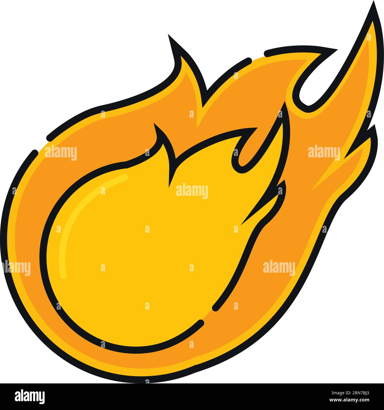 Isolated colored fire flame Gaming icon Vector Stock Vector