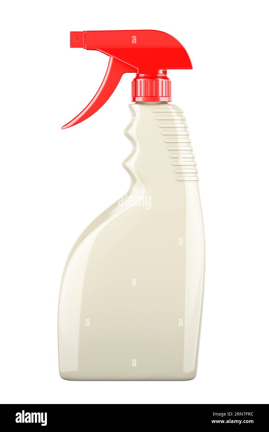 Cleaning spray bottle. 3D rendering isolated on white background Stock ...