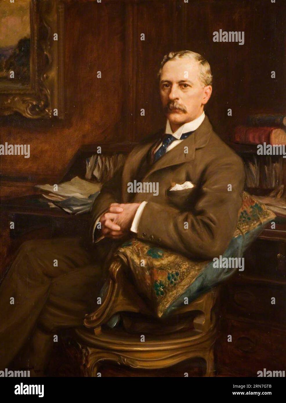 Thomas Francis Anson, Baron Soberton, Viscount Anson of Shugborough and Orgreave, Earl of Lichfield 1920 by Frank Moss Bennett Stock Photo