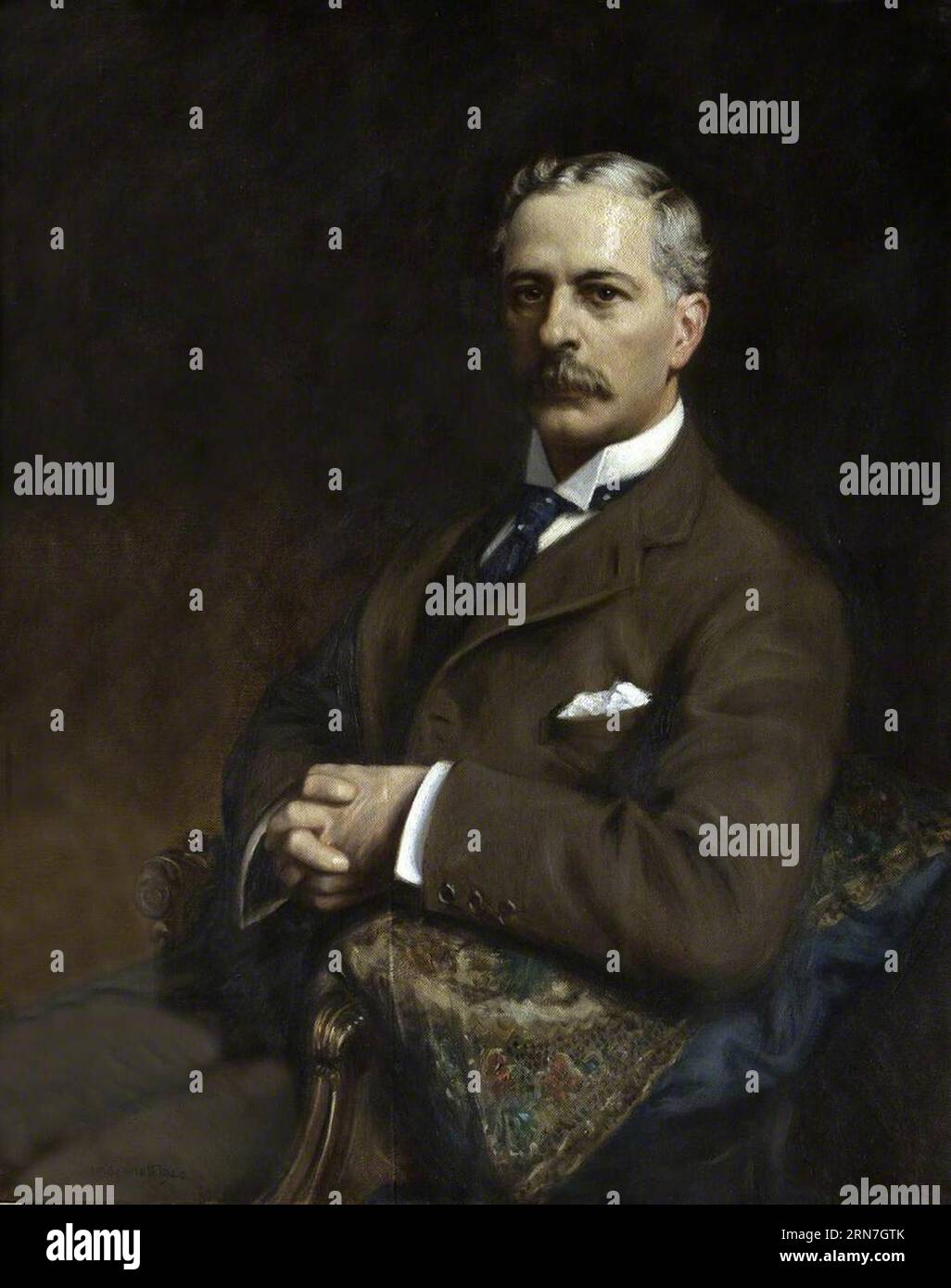 Thomas Francis Anson, 3rd Earl of Lichfield (1856-1918) 1920 by Frank Moss Bennett Stock Photo