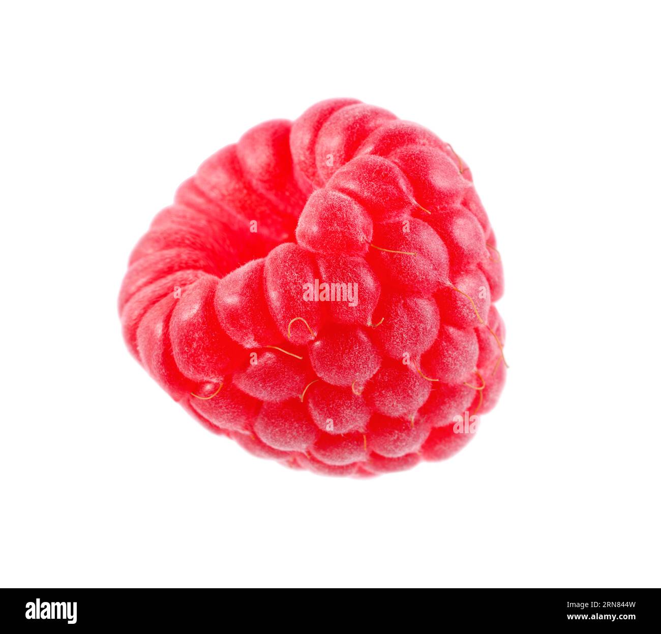 One tasty ripe raspberry isolated on white Stock Photo - Alamy