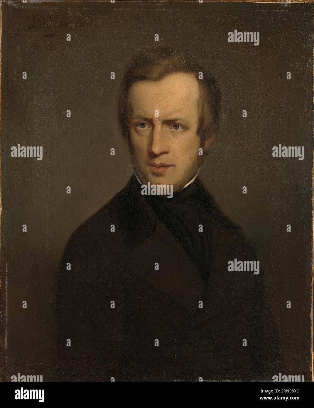 Portrait of Johannes Warnardus Bilders (1811-1890) 1847 by Bastiaan de ...