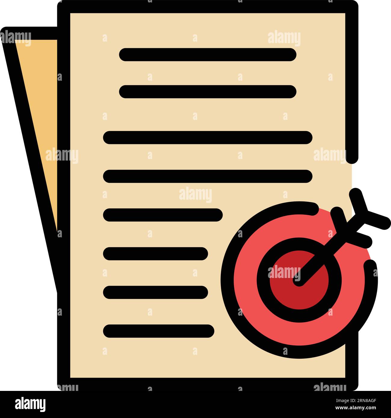 Target paper icon outline vector. Self career. Challenge courage color ...