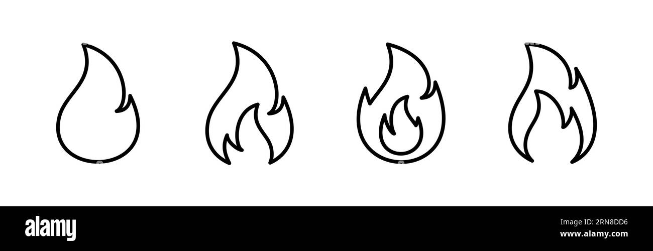 Fire icon vector. fire flame icon Stock Vector Image & Art - Alamy