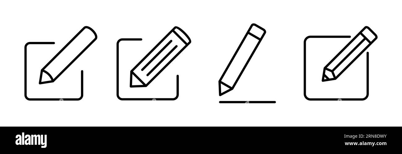 Edit icon vector. edit document sign and symbol. pencil Stock Vector ...