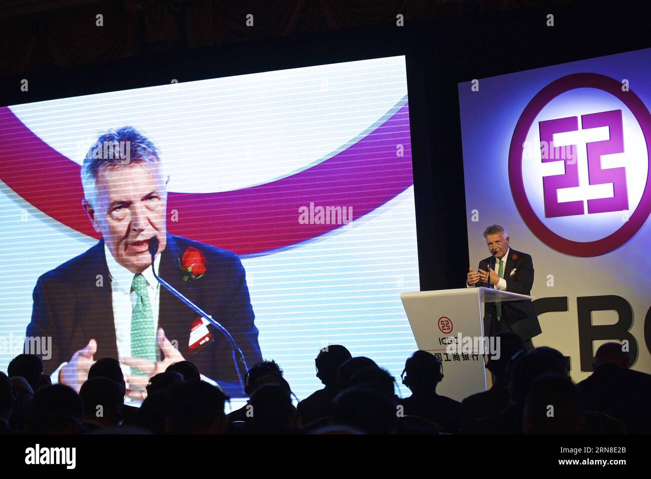 (151019) -- ROME, Oct. 19, 2015 -- Giancarlo Innocenzi Botti, president of Invitalia, speaks at the launching ceremony of the Industrial and Commercial Bank of China (ICBC) Rome Branch in Rome, Italy, on Oct. 19, 2015. This is ICBC s second branch in Italy after Milan Branch. ) (zw) ITALY-ROME-CHINA-ICBC-BANK JinxYu PUBLICATIONxNOTxINxCHN   Rome OCT 19 2015 Gian Carlo Innocenzi Botti President of  Speaks AT The Launching Ceremony of The Industrial and Commercial Bank of China ICBC Rome Branch in Rome Italy ON OCT 19 2015 This IS ICBC S Second Branch in Italy After Milan Branch ZW Italy Rome Ch Stock Photo