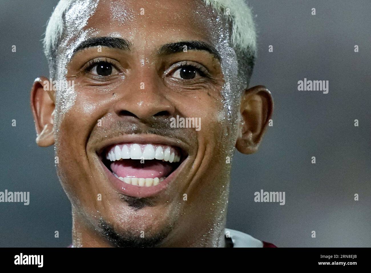 John Kennedy of Brazil s Fluminense celebrates scoring the opening