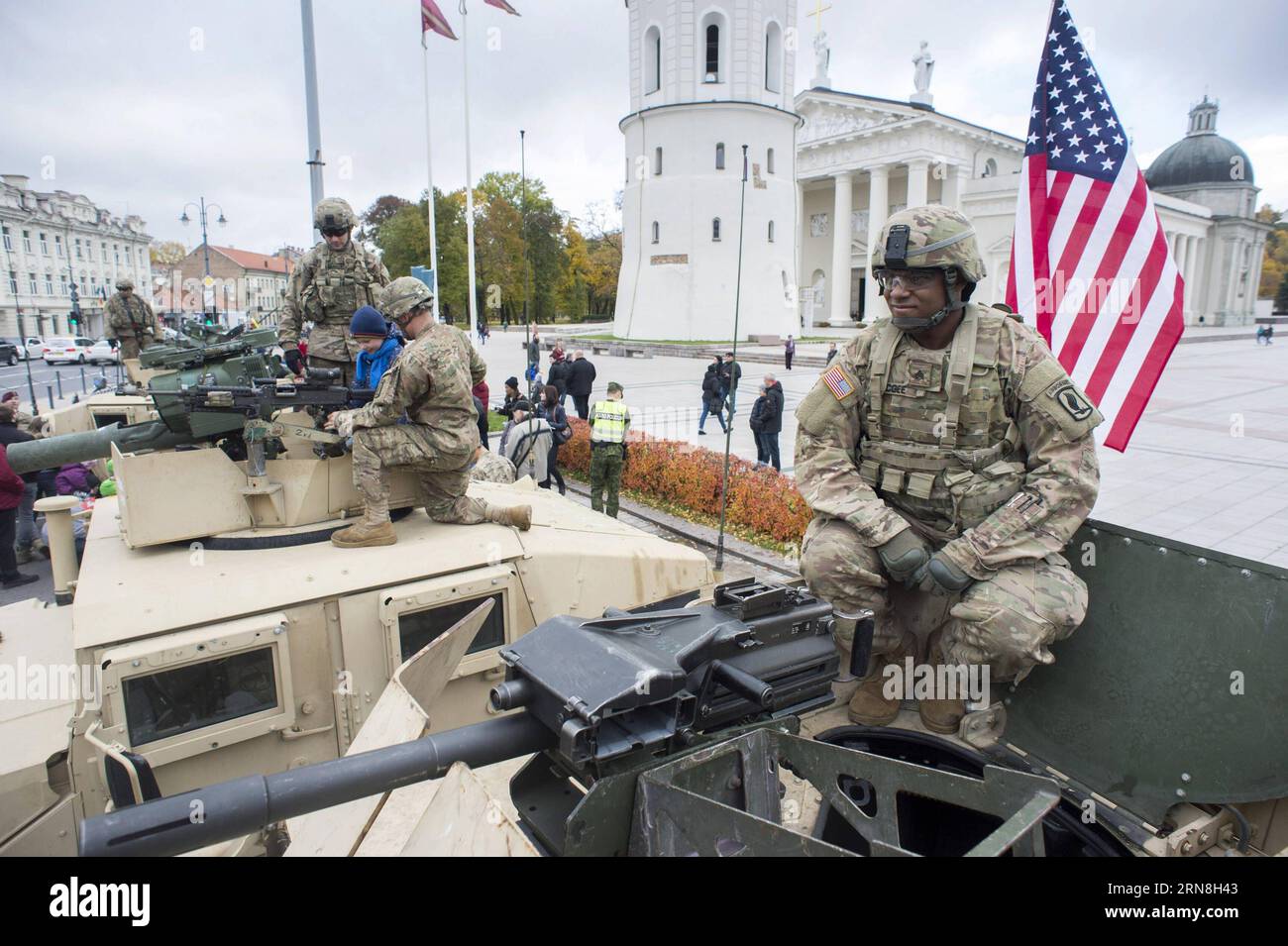 U.S. troops from the 173rd Airborne Division set up a razor-wire