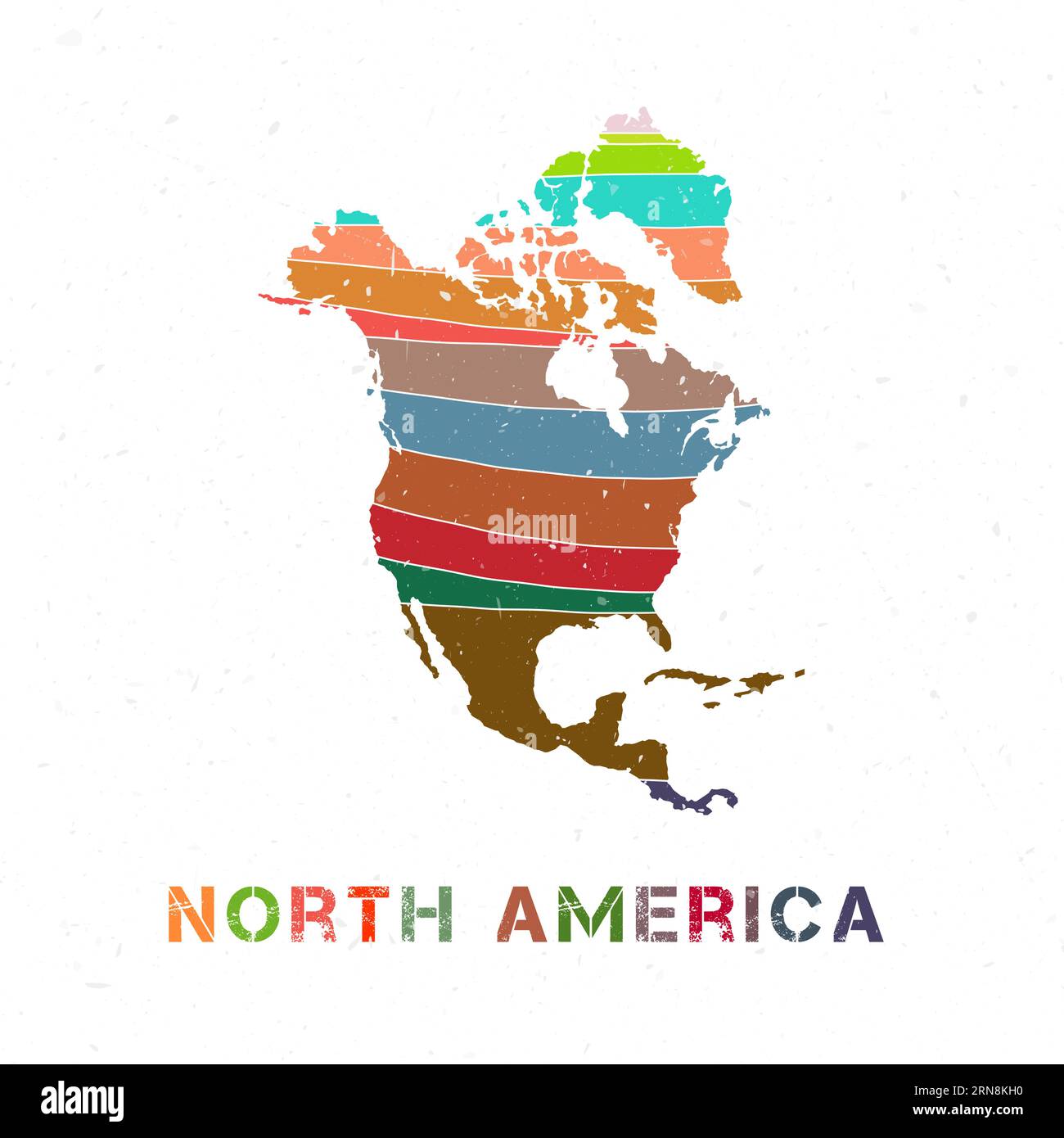 North America map design. Shape of the continent with beautiful ...