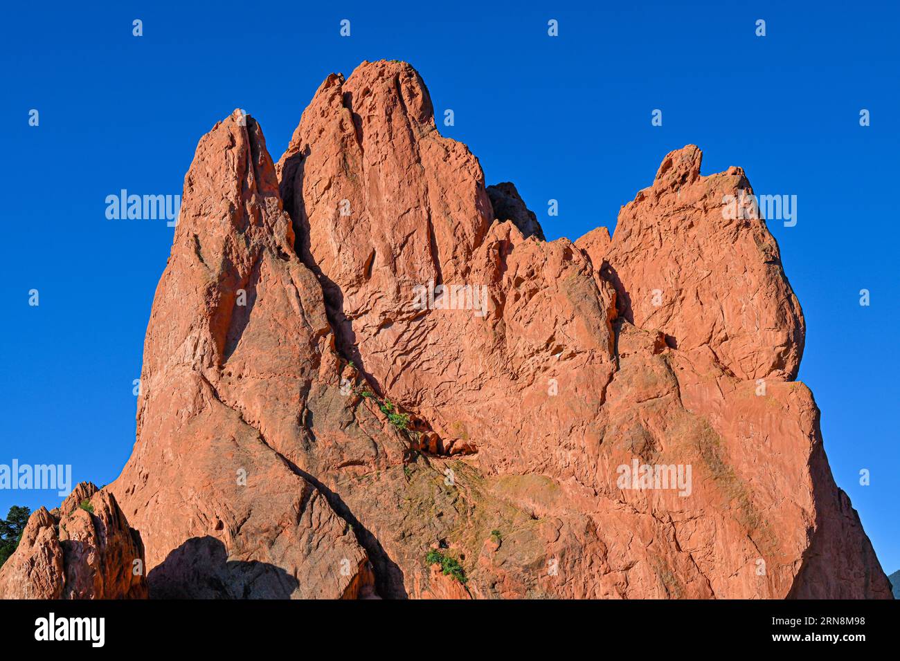 Garden of the Gods Colorado - Colorado Springs State park & National Natural Landmark - previously Red Rock Corral - geological rock formations Stock Photo