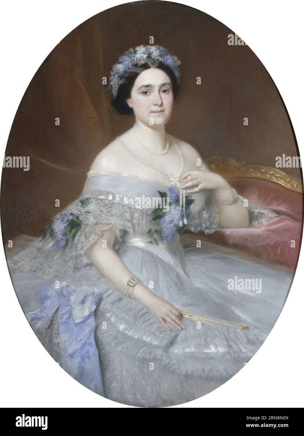 Portrait de la princesse Mathilde Napoléon 1861 by Eugène Giraud Stock Photo