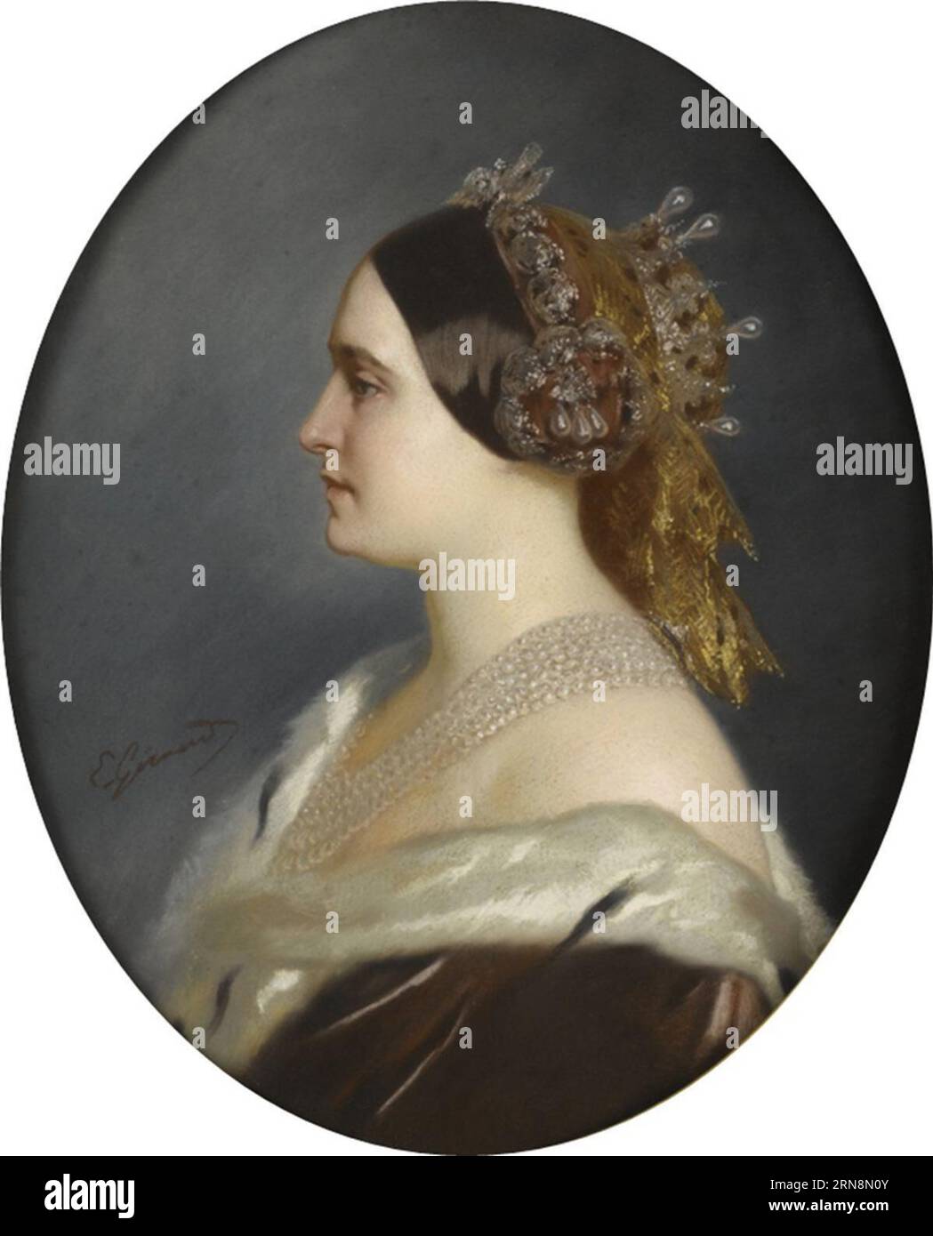 La princesse Mathilde 1865 by Eugène Giraud Stock Photo