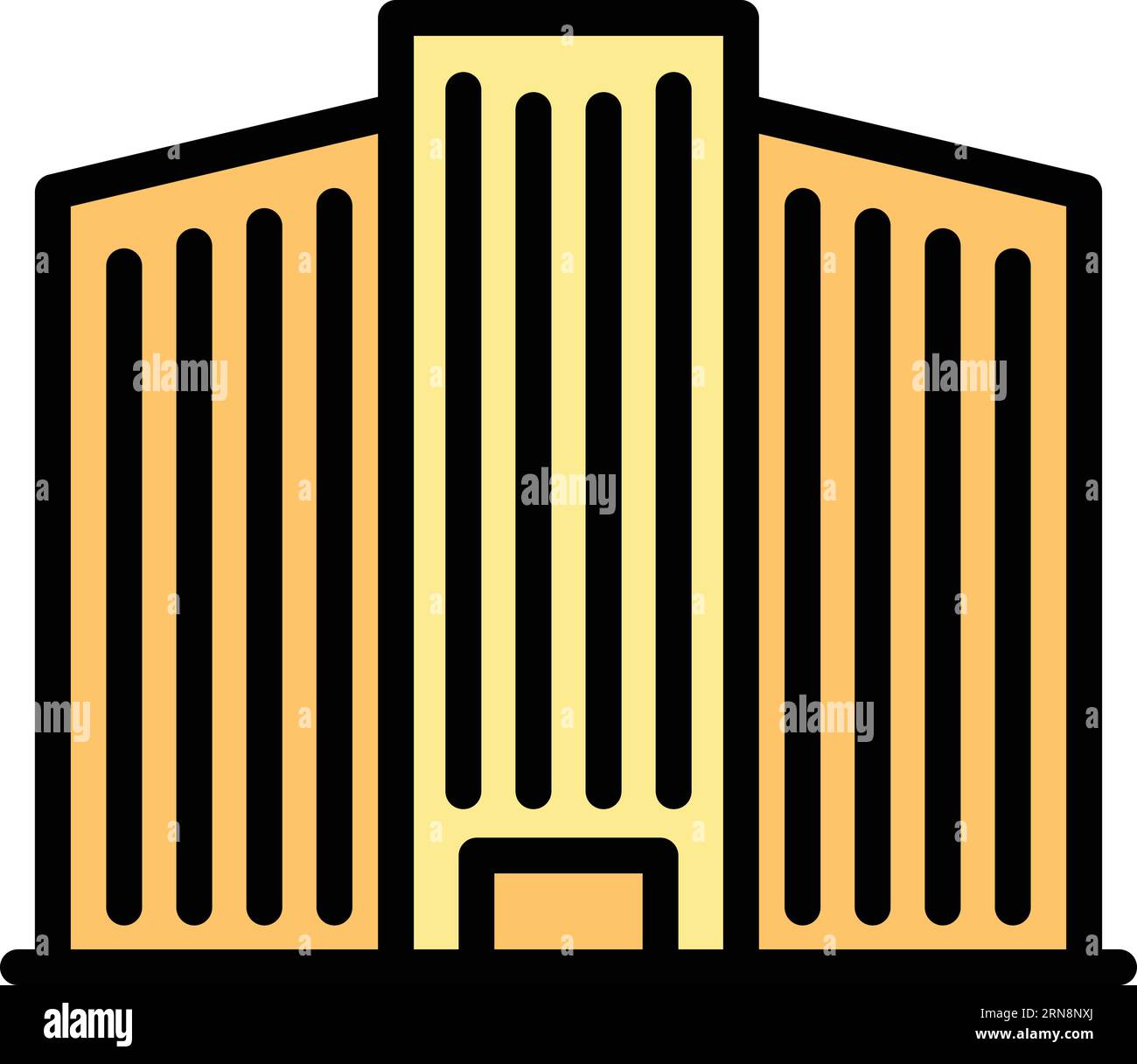 Department building icon outline vector. Modern center. Business city ...