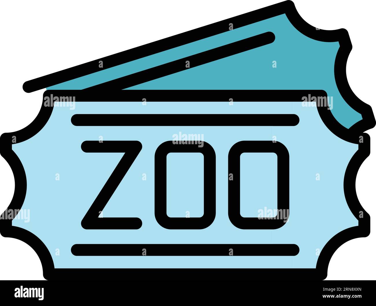 Zoo coupon icon outline vector. Animal ticket. Card old color flat Stock Vector Image & Art Alamy