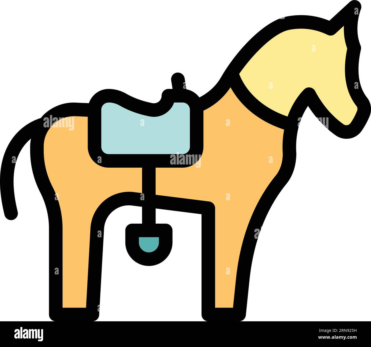 Hippodrome horse icon outline vector. Race sport. Melbourne cup color