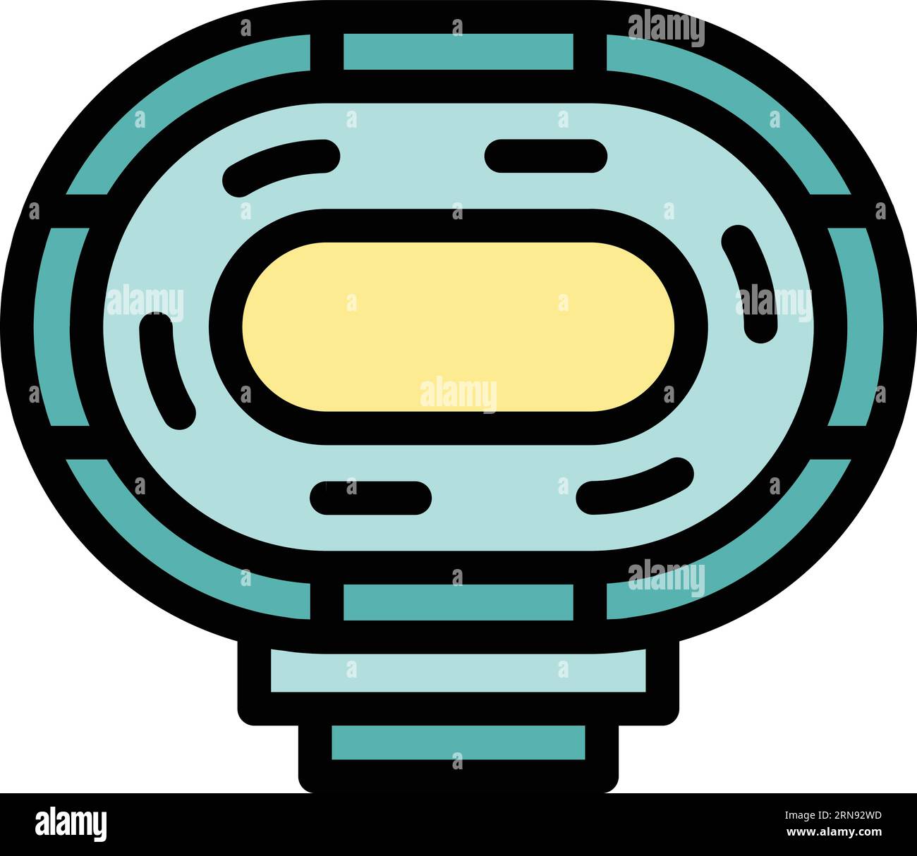 Top view hippodrome icon outline vector. Race sport. Run fast color