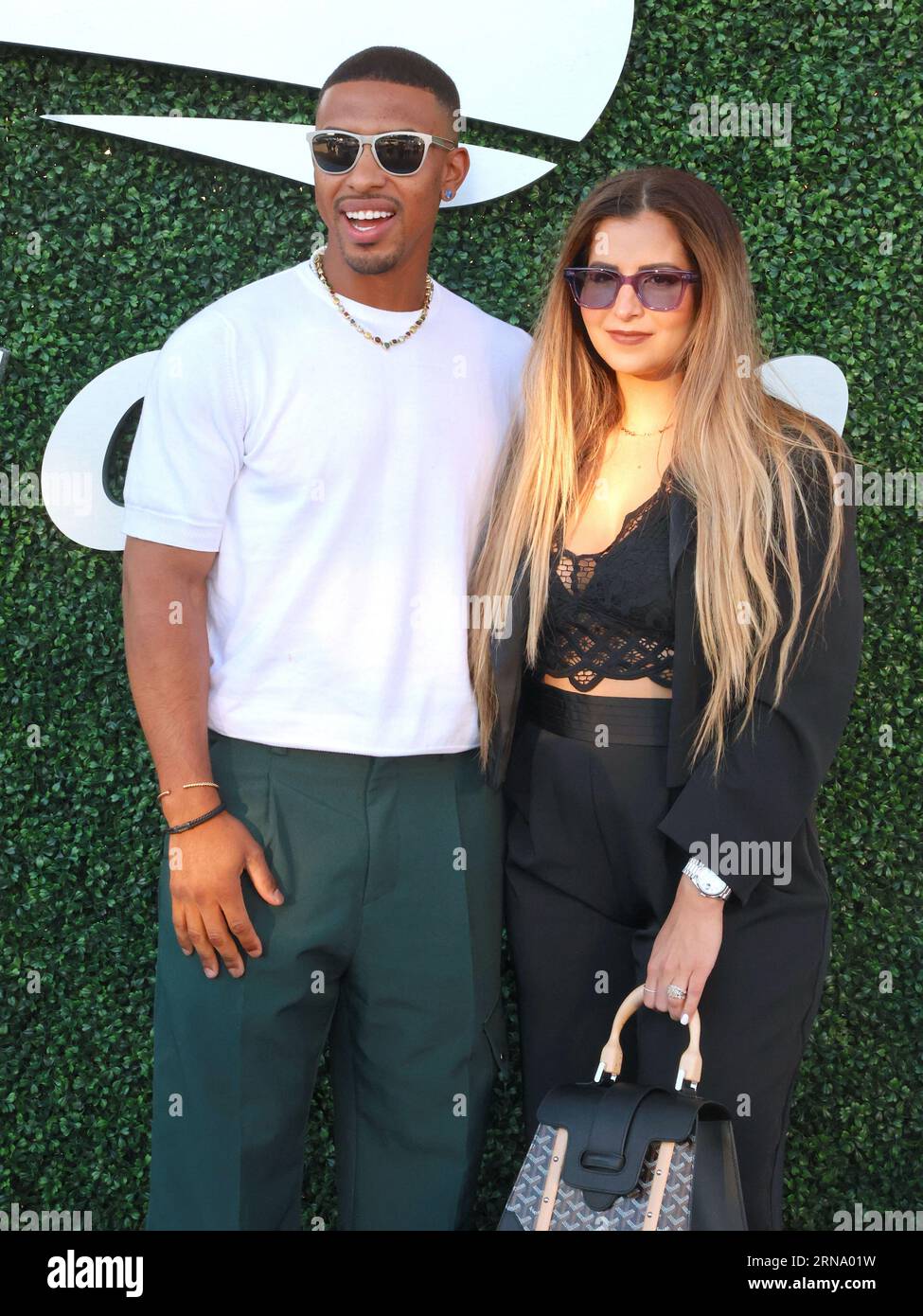 New York City, United States. 31st Aug, 2023. Professional baseball player Francisco  Lindor and Katia Reguero attend the night session at the US Open in New  York City, NY, USA on August