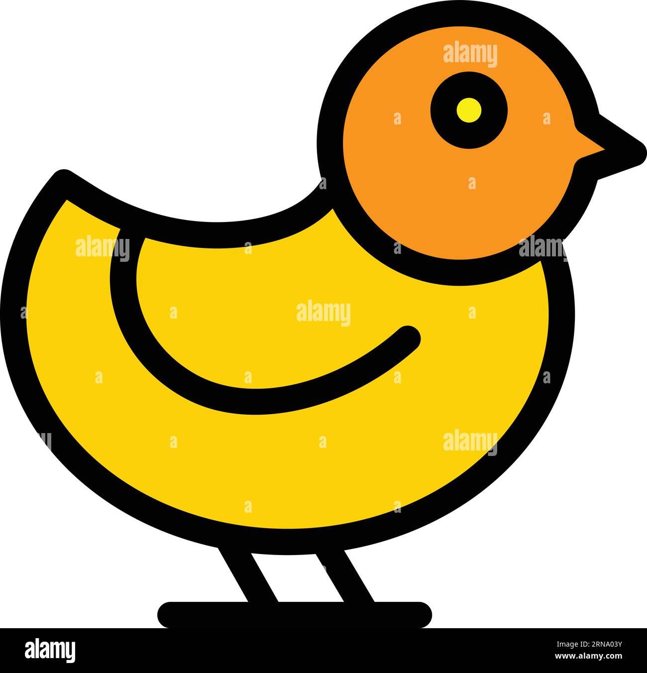 Little sparrow icon outline vector. House tree. Male day color flat