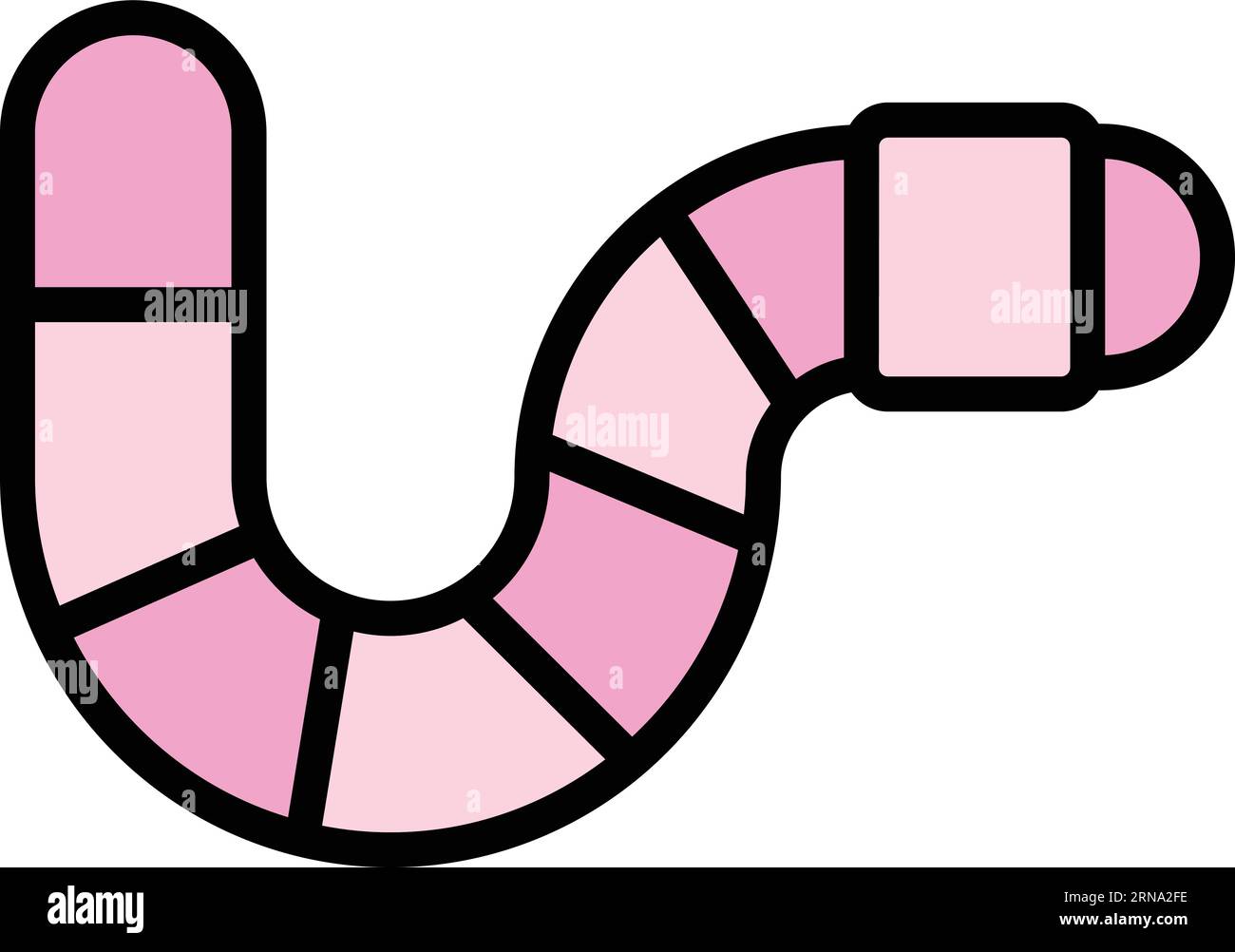 Mascot worm icon outline vector. Garden soil. Cute worm color flat ...
