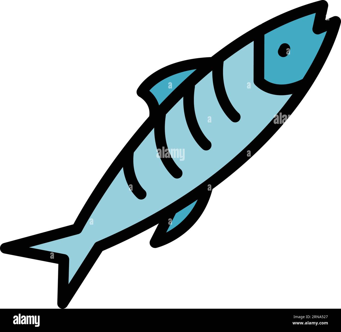Fishing herring icon outline vector. Kitchen fish. Hand store color flat  Stock Vector Image & Art - Alamy