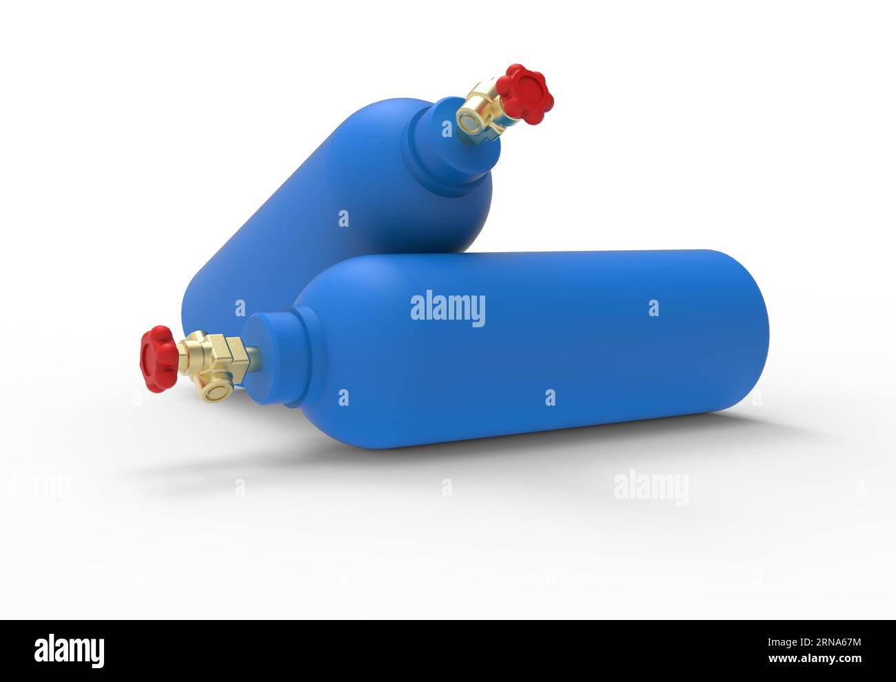metal cylinders for storing compressed gas used in industry 3D render